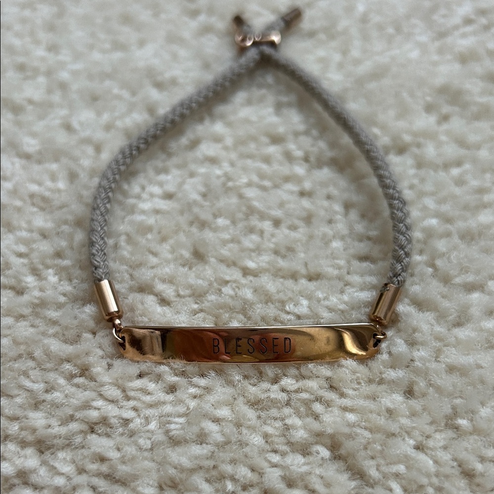 Stella & Dot Gold and Gray 'Blessed' Bracelet